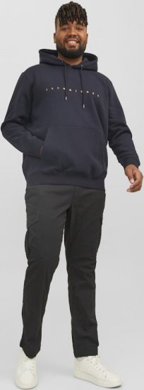 Jack & Jones STAR Hoodie Dark Navy - Hupparit ja collegepaidat - Miesten hupparit ja collegepaidat isot koot
