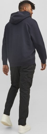 Jack & Jones STAR Hoodie Dark Navy - Hupparit ja collegepaidat - Miesten hupparit ja collegepaidat isot koot
