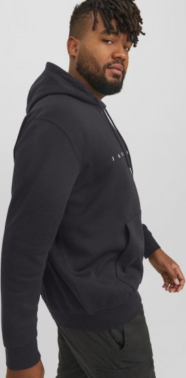 Jack & Jones STAR Hoodie Black - Hupparit ja collegepaidat - Miesten hupparit ja collegepaidat isot koot