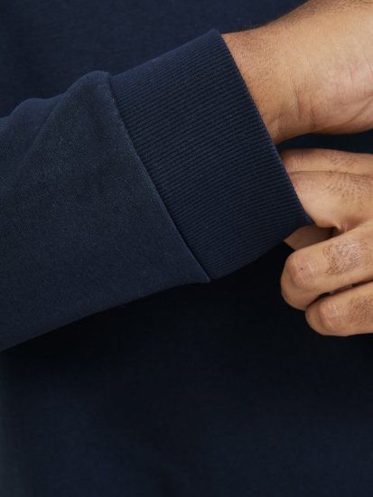 Jack & Jones BRADLEY Sweatshirt Navy Blazer - Hupparit ja collegepaidat - Miesten hupparit ja collegepaidat isot koot