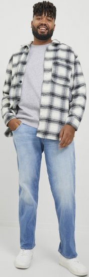 Jack & Jones BRADLEY Sweatshirt Light Grey Melange - Hupparit ja collegepaidat - Miesten hupparit ja collegepaidat isot koot