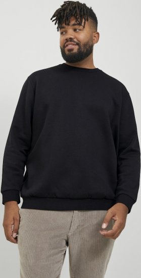 Jack & Jones BRADLEY Sweatshirt Black - Hupparit ja collegepaidat - Miesten hupparit ja collegepaidat isot koot