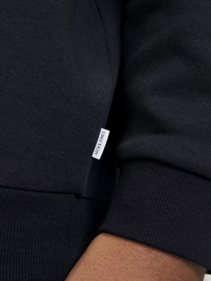 Jack & Jones BRADLEY Sweatshirt Black - Hupparit ja collegepaidat - Miesten hupparit ja collegepaidat isot koot