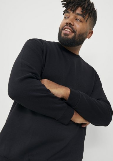 Jack & Jones BRADLEY Sweatshirt Black - Hupparit ja collegepaidat - Miesten hupparit ja collegepaidat isot koot