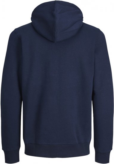 Jack & Jones BRADLEY Zip Hoodie Navy Blazer - Hupparit ja collegepaidat - Miesten hupparit ja collegepaidat isot koot