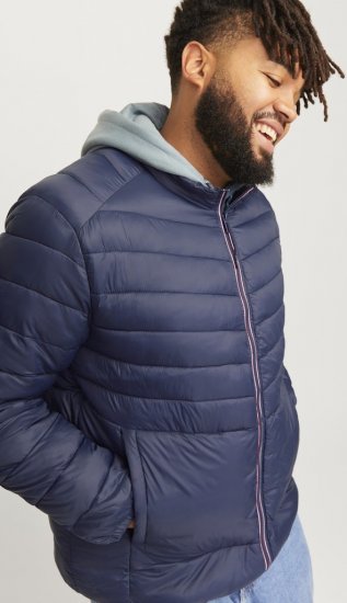 Jack & Jones SPRINT True Red Stitches Quilted Collar Jacket Navy Blazer - Takit - Miesten Takit, isot koot – 2XL – 12XL