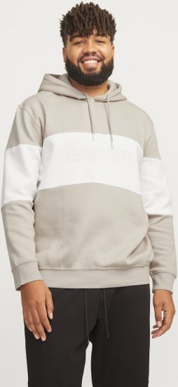 Jack & Jones LEGACY 2 Color Hoodie Beige - Hupparit ja collegepaidat - Miesten hupparit ja collegepaidat isot koot