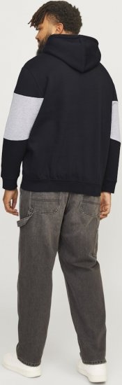 Jack & Jones LEGACY 2 Color Hoodie Black - Hupparit ja collegepaidat - Miesten hupparit ja collegepaidat isot koot