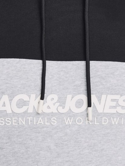Jack & Jones LEGACY 2 Color Hoodie Black - Hupparit ja collegepaidat - Miesten hupparit ja collegepaidat isot koot