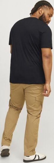 Jack & Jones CALEB VARSITY O-Neck T-Shirt Black - T-paidat - Isot T-paidat 2XL – 14XL