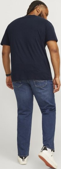 Jack & Jones CALEB VARSITY O-Neck T-Shirt Navy Blazer - T-paidat - Isot T-paidat 2XL – 14XL