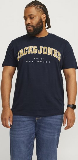 Jack & Jones CALEB VARSITY O-Neck T-Shirt Navy Blazer - T-paidat - Isot T-paidat 2XL – 14XL