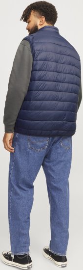 Jack & Jones SPRINT True Red Stitches BODYWARMER Navy Blazer - Takit - Miesten Takit, isot koot – 2XL – 12XL