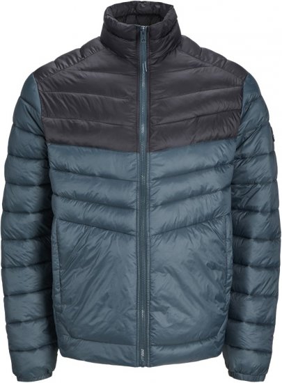 Jack & Jones SPRINT Black Blocking Quilted Collar Jacket Teal - Takit - Miesten Takit, isot koot – 2XL – 12XL