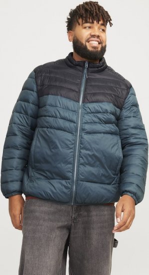 Jack & Jones SPRINT Black Blocking Quilted Collar Jacket Teal - Takit - Miesten Takit, isot koot – 2XL – 12XL