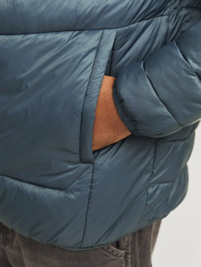 Jack & Jones SPRINT Black Blocking Quilted Collar Jacket Teal - Takit - Miesten Takit, isot koot – 2XL – 12XL
