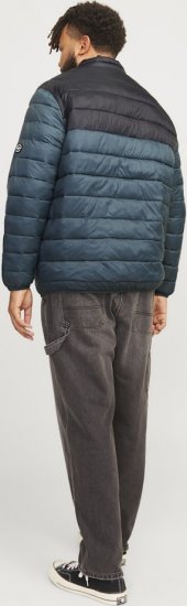 Jack & Jones SPRINT Black Blocking Quilted Collar Jacket Teal - Takit - Miesten Takit, isot koot – 2XL – 12XL