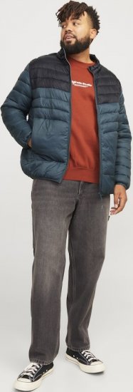 Jack & Jones SPRINT Black Blocking Quilted Collar Jacket Teal - Takit - Miesten Takit, isot koot – 2XL – 12XL