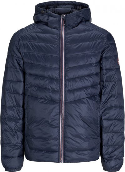 Jack & Jones SPRINT Red Stitches Quilted Hooded Jacket Navy Blazer - Takit - Miesten Takit, isot koot – 2XL – 12XL