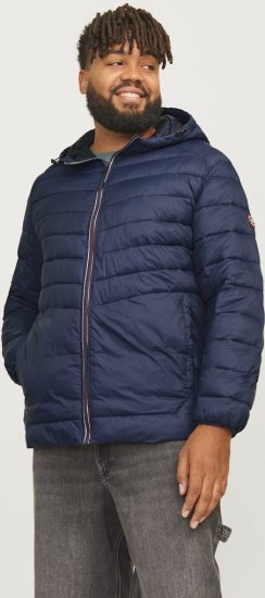 Jack & Jones SPRINT Red Stitches Quilted Hooded Jacket Navy Blazer - Takit - Miesten Takit, isot koot – 2XL – 12XL