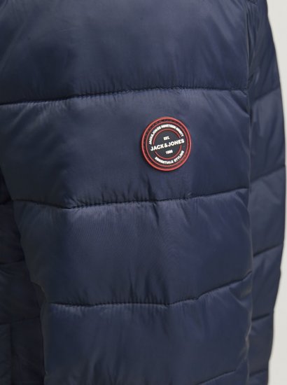 Jack & Jones SPRINT Red Stitches Quilted Hooded Jacket Navy Blazer - Takit - Miesten Takit, isot koot – 2XL – 12XL
