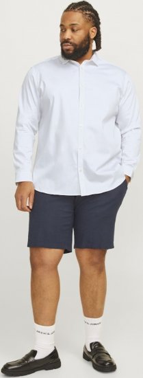Jack & Jones ARMA LS Shirt White - Kauluspaidat - Miesten isot kauluspaidat 2XL – 8XL