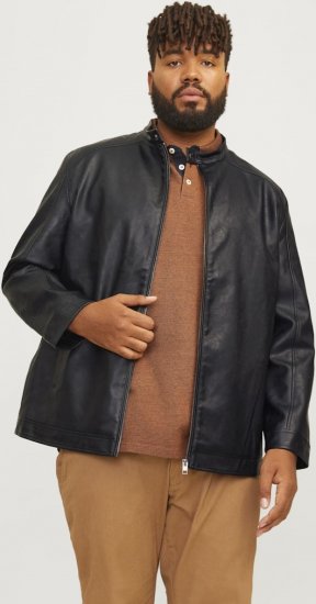 Jack & Jones DYLAN Clean PU Jacket Black - Takit - Miesten Takit, isot koot – 2XL – 12XL