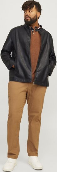 Jack & Jones DYLAN Clean PU Jacket Black - Takit - Miesten Takit, isot koot – 2XL – 12XL
