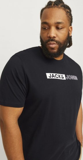 Jack & Jones CORP Logo Play 5 T-Shirt Black - T-paidat - Isot T-paidat 2XL – 14XL