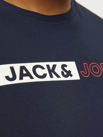 Jack & Jones CORP Logo Play 5 T-Shirt Navy Blazer - T-paidat - Isot T-paidat 2XL – 14XL