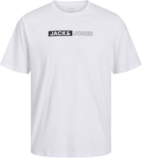Jack & Jones CORP Logo Play 5 T-Shirt White - T-paidat - Isot T-paidat 2XL – 14XL