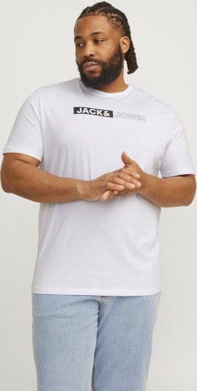Jack & Jones CORP Logo Play 5 T-Shirt White - T-paidat - Isot T-paidat 2XL – 14XL
