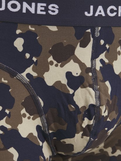 Jack & Jones JACCAMOFLAGE Trunks 3-Pack Navy Blazer - Alusvaatteet & uimavaatteet - Miesten Isot alusvaatteet 