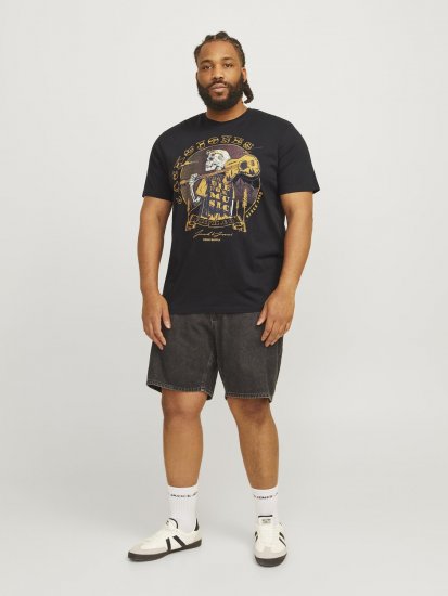 Jack & Jones JJSKULL ROCK T-Shirt Black - T-paidat - Isot T-paidat 2XL – 14XL
