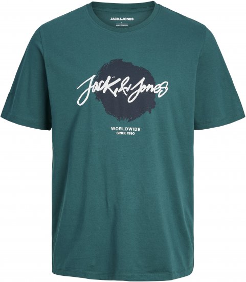 Jack & Jones TILEY T-Shirt Deep Teal - T-paidat - Isot T-paidat 2XL – 14XL