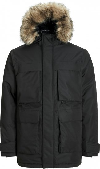 Jack & Jones STAR Parka Black - Takit - Miesten Takit, isot koot – 2XL – 12XL