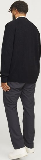 Jack & Jones PANNEL Turtleneck Knitted Sweater with Zipper Black - Hupparit ja collegepaidat - Miesten hupparit ja collegepaidat isot koot