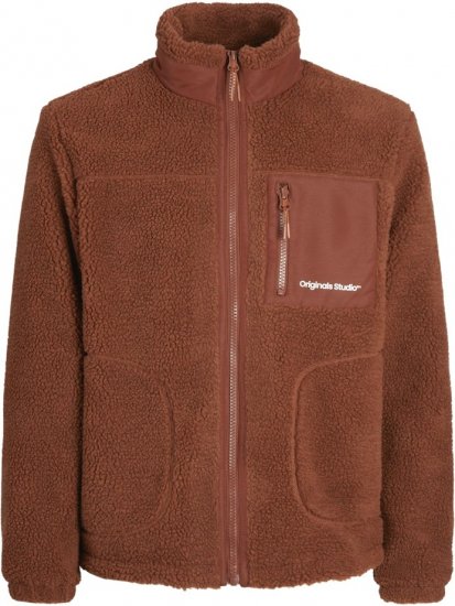 Jack & Jones ESTERBRO High Collar Teddy Jacket Brandy Brown - Takit - Miesten Takit, isot koot – 2XL – 12XL