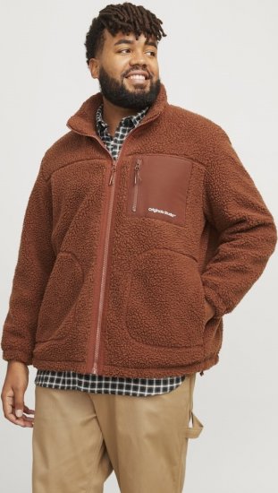 Jack & Jones ESTERBRO High Collar Teddy Jacket Brandy Brown - Takit - Miesten Takit, isot koot – 2XL – 12XL