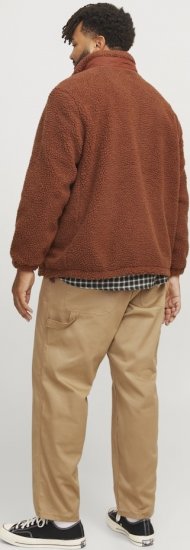 Jack & Jones ESTERBRO High Collar Teddy Jacket Brandy Brown - Takit - Miesten Takit, isot koot – 2XL – 12XL