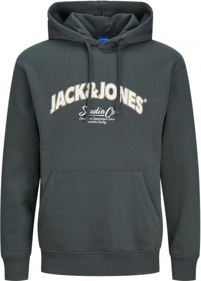 Jack & Jones JORBRONX Hoodie Dark Green - Hupparit ja collegepaidat - Miesten hupparit ja collegepaidat isot koot