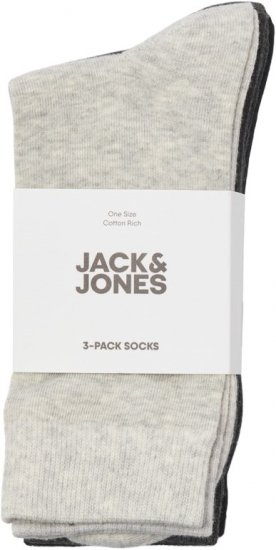 Jack & Jones RAFAEL Socks 3-Pack Grey - Alusvaatteet & uimavaatteet - Miesten Isot alusvaatteet 