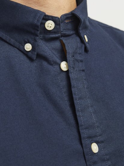 Jack & Jones Brook Oxford Long Sleeve Shirt Navy Blazer - Kauluspaidat - Miesten isot kauluspaidat 2XL – 8XL