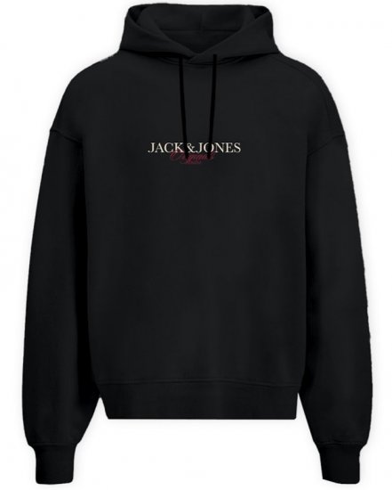 Jack & Jones Billyburg Sweatshirt Black - Hupparit ja collegepaidat - Miesten hupparit ja collegepaidat isot koot