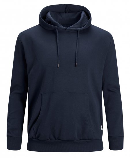Jack & Jones Basic Sweat Hood Navy Blazer - Hupparit ja collegepaidat - Miesten hupparit ja collegepaidat isot koot