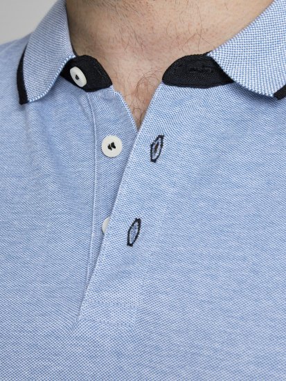 Jack & Jones PAULOS Short Sleeve Polo Light Blue/PS - Pikeepaidat - Miesten isot pikeepaidat