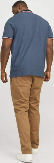Jack & Jones PAULOS Short Sleeve Polo Denim Blue/PS - Pikeepaidat - Miesten isot pikeepaidat