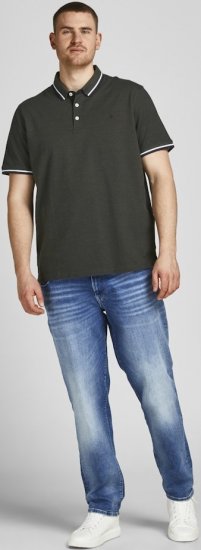 Jack & Jones PAULOS Short Sleeve Polo Green/PLAY 1 - Pikeepaidat - Miesten isot pikeepaidat