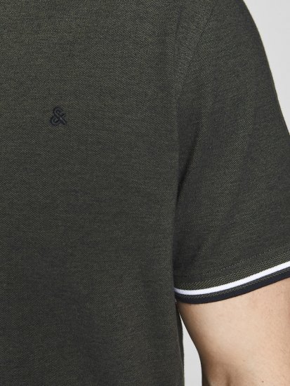 Jack & Jones PAULOS Short Sleeve Polo Green/PLAY 1 - Pikeepaidat - Miesten isot pikeepaidat
