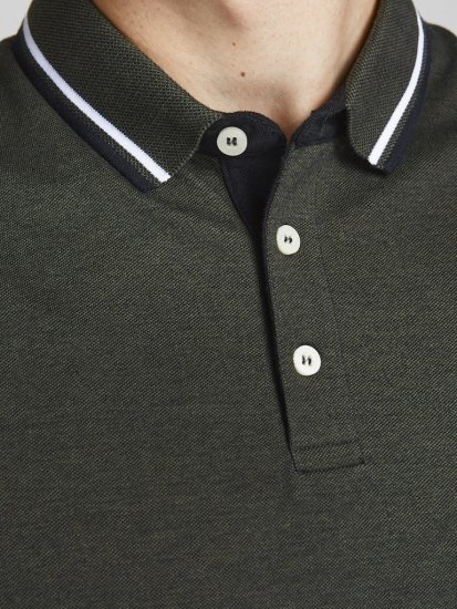 Jack & Jones PAULOS Short Sleeve Polo Green/PLAY 1 - Pikeepaidat - Miesten isot pikeepaidat